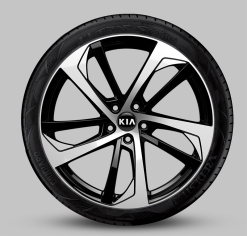Lichtmetalen velgenset 18 inch Katana zwart gepolijst met TPMS en Vredestein zomerbanden