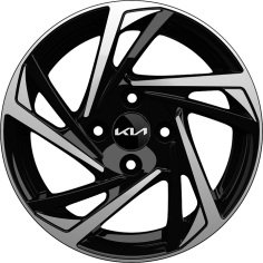 Lichtmetalen velgenset 14 inch Prime zwart gepolijst