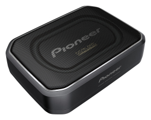 Pioneer TS-WX140DA Actieve Subwoofer met een plug en play aansluitkabel.