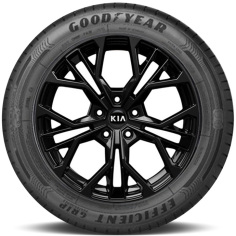 Lichtmetalen velgenset 17 inch Matisse hoogglans zwart met Goodyear zomerbanden