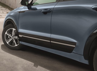 Sierlijst zijkant, geborsteld  aluminium look