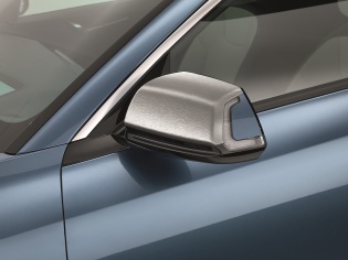 Spiegelkappenset geborsteld aluminium look