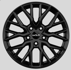 Lichtmetalen velgenset 17 inch Booster hoogglans zwart met TPMS en zomerbanden