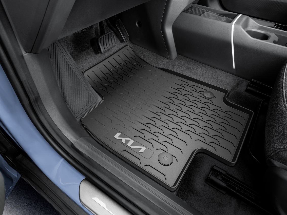 Mattenset rubber vierdelig met Kia logo