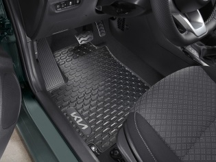 Mattenset rubber vierdelig met grijs Kia logo