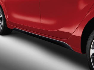 Side skirts tweedelig zwart