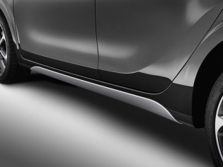 Side skirts tweedelig zilvergrijs